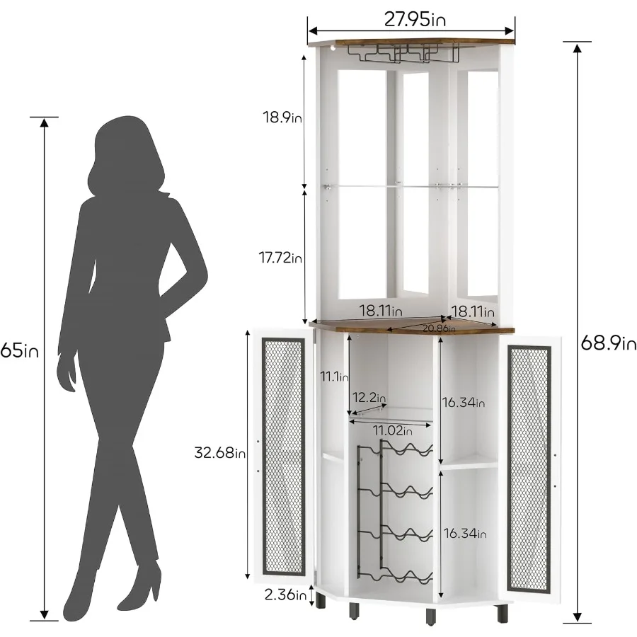 Mobile bar ad angolo alto 68,9 - Lighting recensione e prezzo